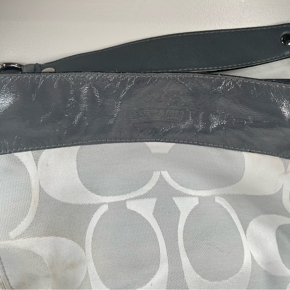 Coach Gray and Black Monogram Shoulder Bag - Picture 5 of 8